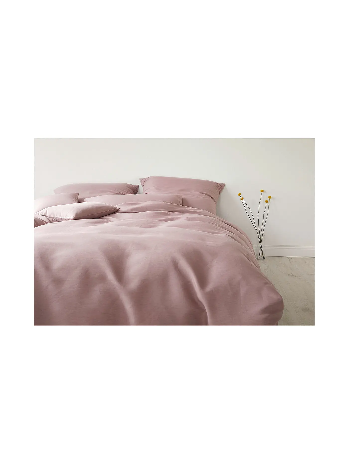 ELEGANTE | Halbleinen Bettwäsche Breeze 70x90cm/140x200cm Rose | 